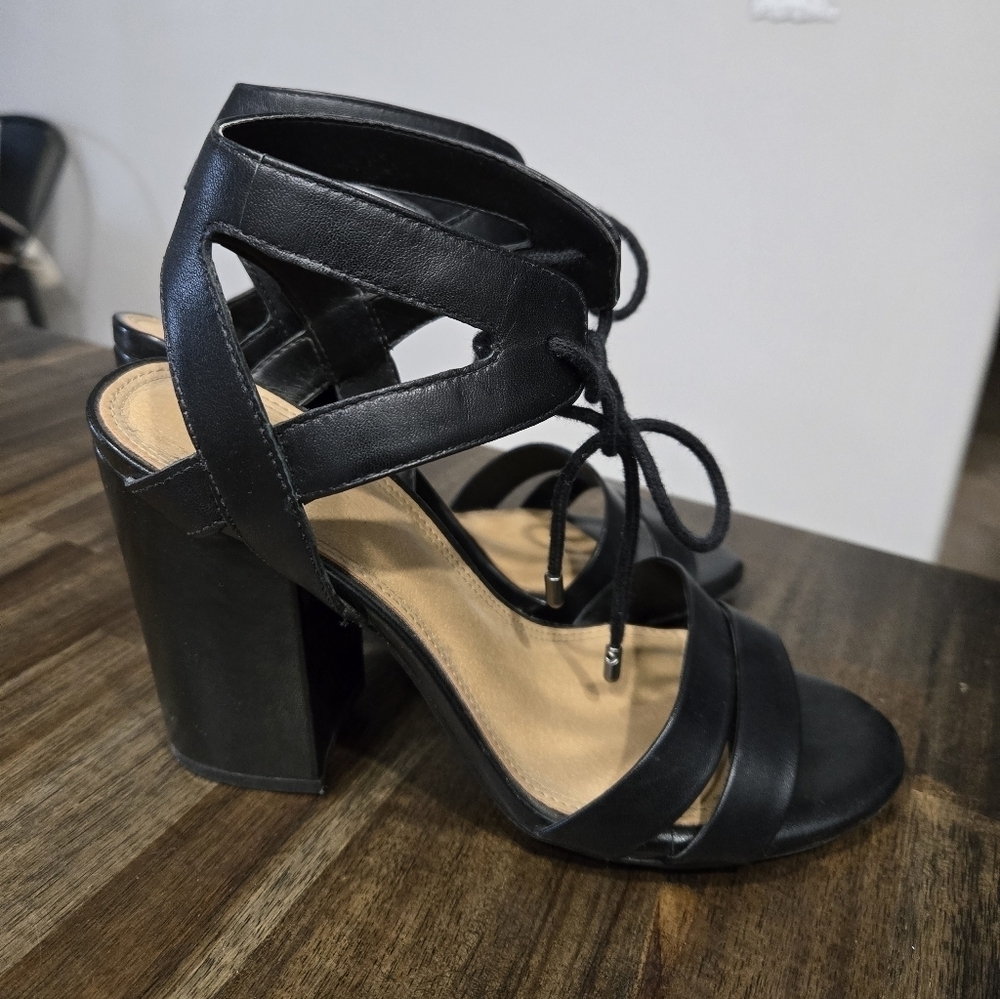 Gianni Bini Black After Hours Strappy Heeled Sandals